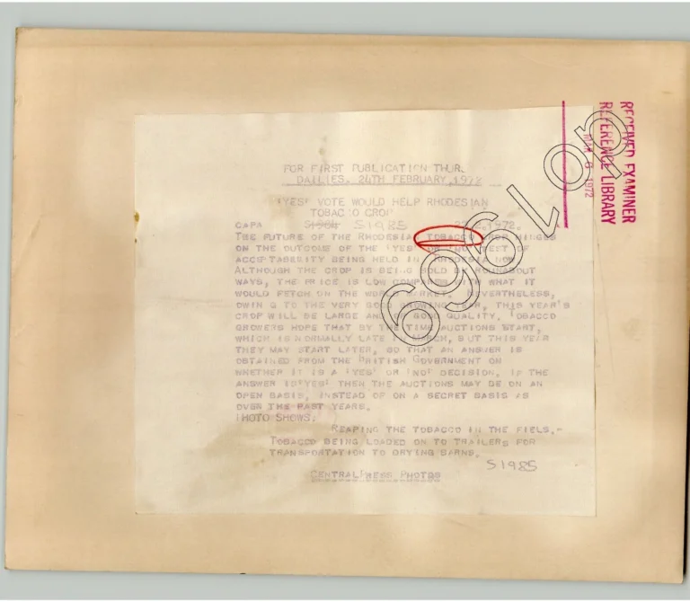 1972 Tobacco Farm Press Photo, detail