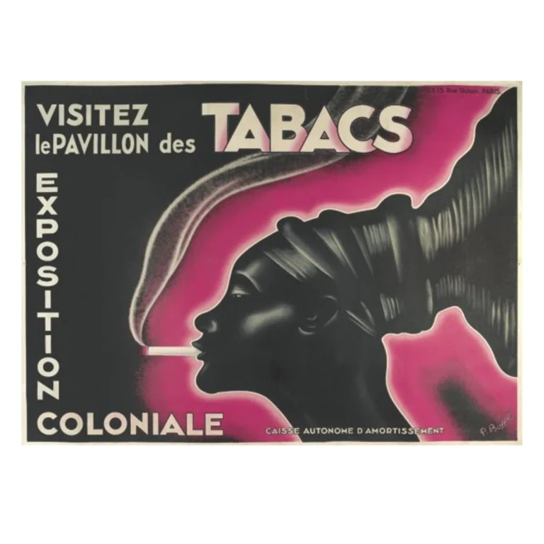 Visitez le Pavillon des Tabacs / Exposition Coloniale Poster by P. Bosse
