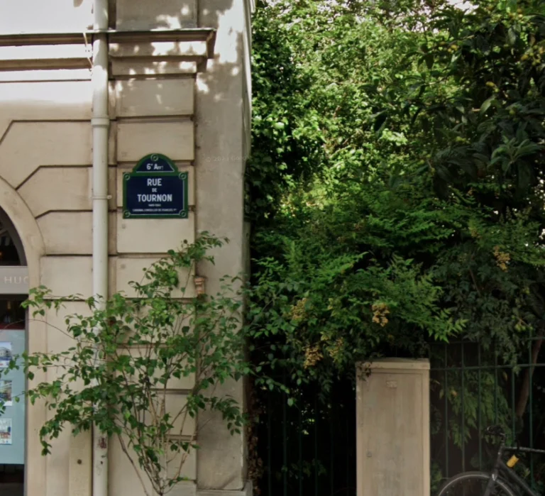 Rue De Tournon Parisian Street Sign Replica, detail