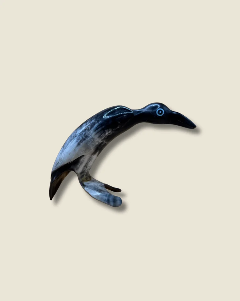 Cow Horn Bird Sculpture