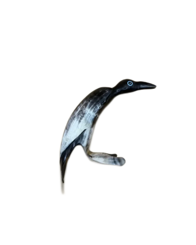 Cow Horn Bird Sculpture