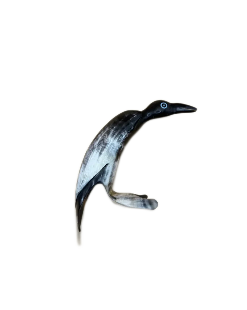 Cow Horn Bird Sculpture