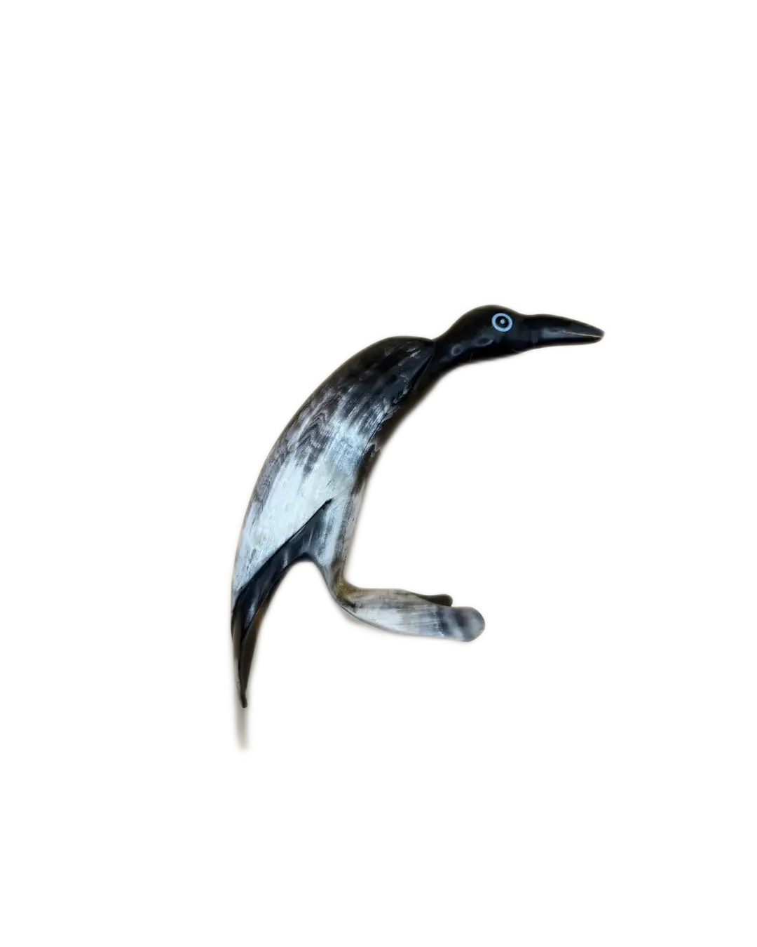 Cow Horn Bird Sculpture