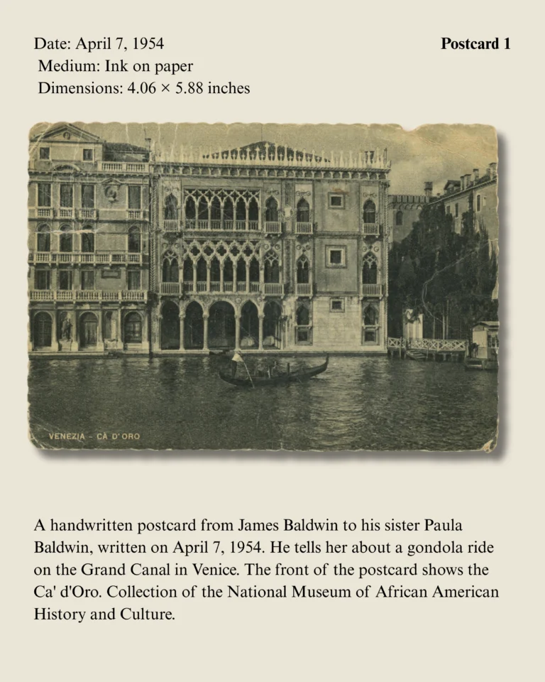 Postcard 1: Venice, Italy – Ca’ d’Oro (1954 Print Run), detail