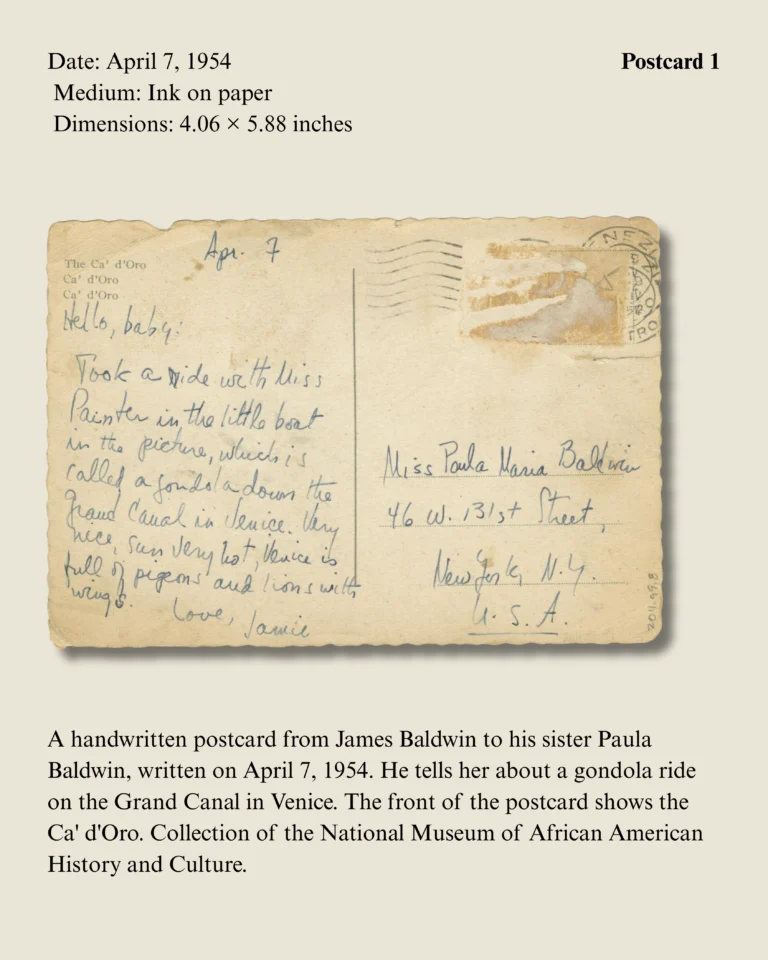 Postcard 1: Venice, Italy – Ca’ d’Oro (1954 Print Run), detail