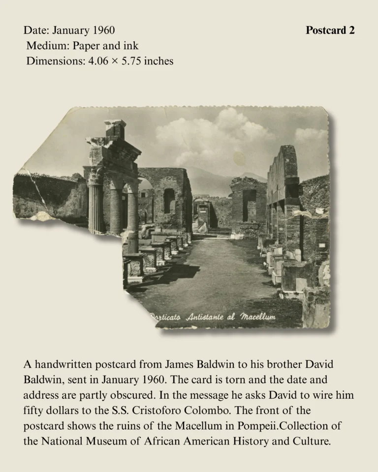 Postcard 2: Pompeii, Italy – Macellum Ruins (1960 Print Run), detail